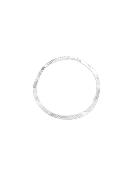 Anneau rock 26 mm plaqué argent  Pendentifs- 1