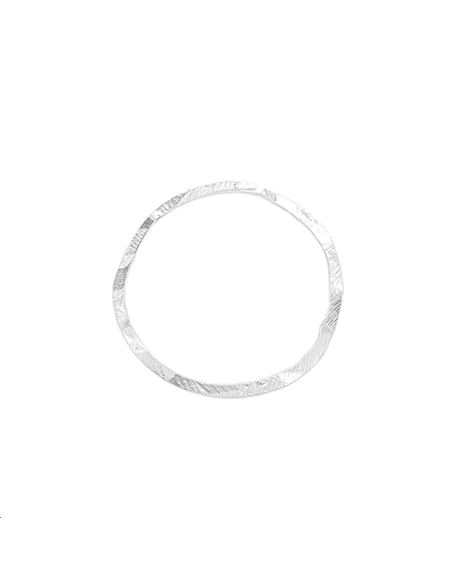 Anneau rock 26 mm plaqué argent  Pendentifs- 1 Anneau rock 26 mm plaqué argent  Pendentifs- 1