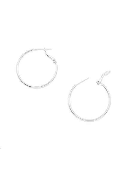 Créoles 30x1.5mm plaqué argent  Boucles d'oreilles- 1