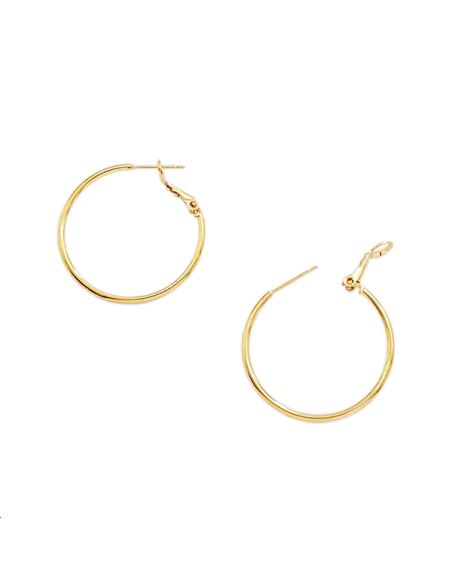 Créoles 30x1.5mm doré  Boucles d'oreilles- 1 Créoles 30x1.5mm doré  Boucles d'oreilles- 1