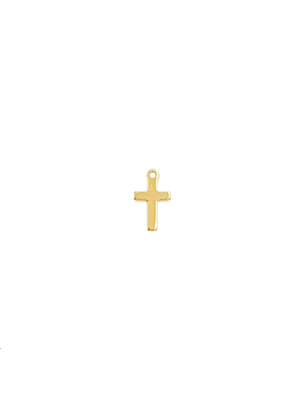 Pampille croix 11x6mm doré  Pampilles- 1