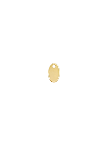 Pampille ovale 7x4mm un trou doré  Pampilles- 1