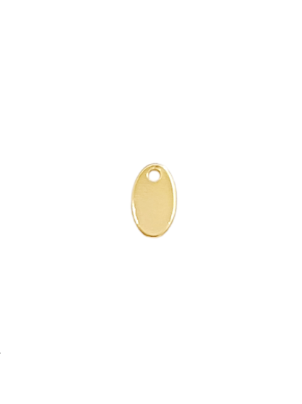 Pampille ovale 9x5mm un trou doré  Pampilles- 1