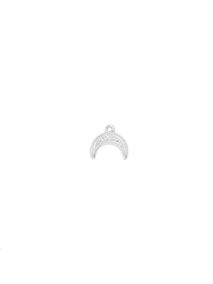 Pampille demi lune décorée 12x11mm   Pampilles- 1