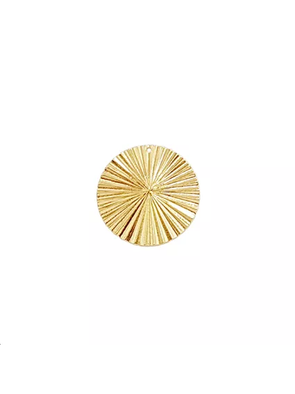 Pendentif rond estampé décor rayons  Pendentifs- 1