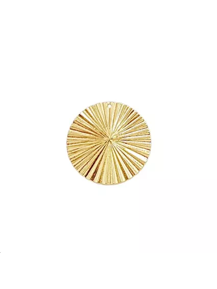 Pendentif rond estampé décor rayons  Pendentifs- 1