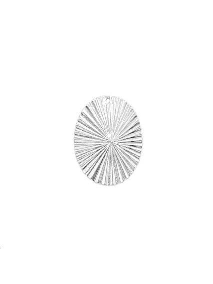 Pendentif ovale estampé décor rayon  Pendentifs- 1
