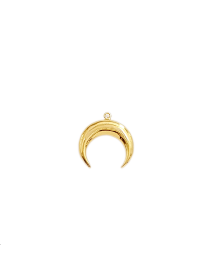 Pendentif corne 20mm doré  Pendentifs- 1