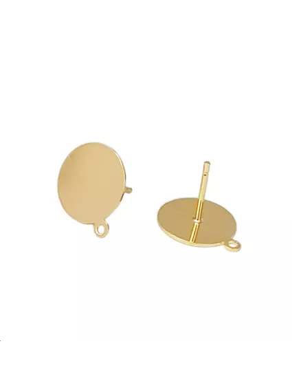 Tiges d'oreilles pastille lisse   Boucles d'oreilles- 1