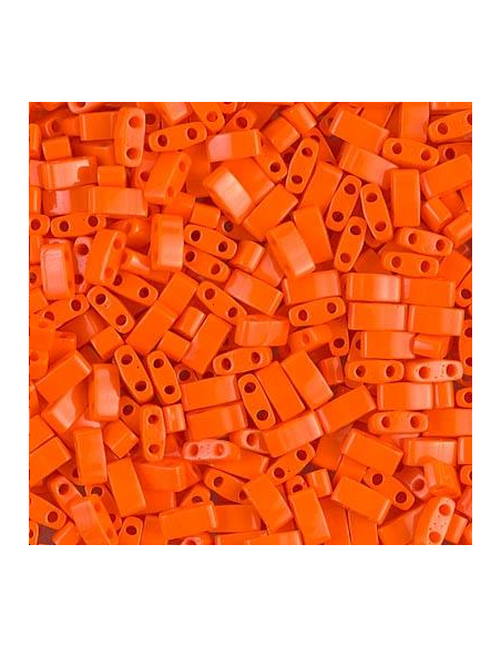 Half Tila Miyuki Opac Orange   Half Tila Miyuki- 1 Half Tila Miyuki Opac Orange   Half Tila Miyuki- 1