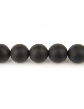 Onyx 14mm Les perles rondes 14-15mm en lot- 1