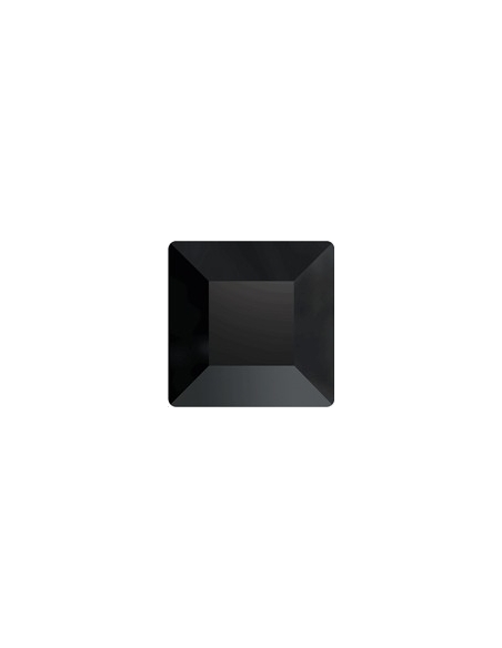 Square flat back 4mm jet  Square flat back (2400)- 1