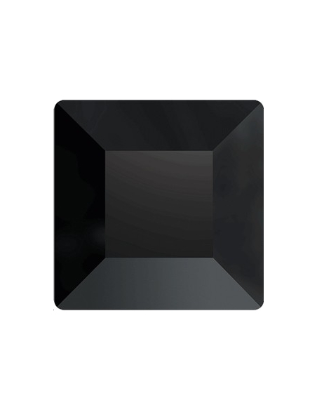 Square flat back 4mm jet  Square flat back (2400)- 2