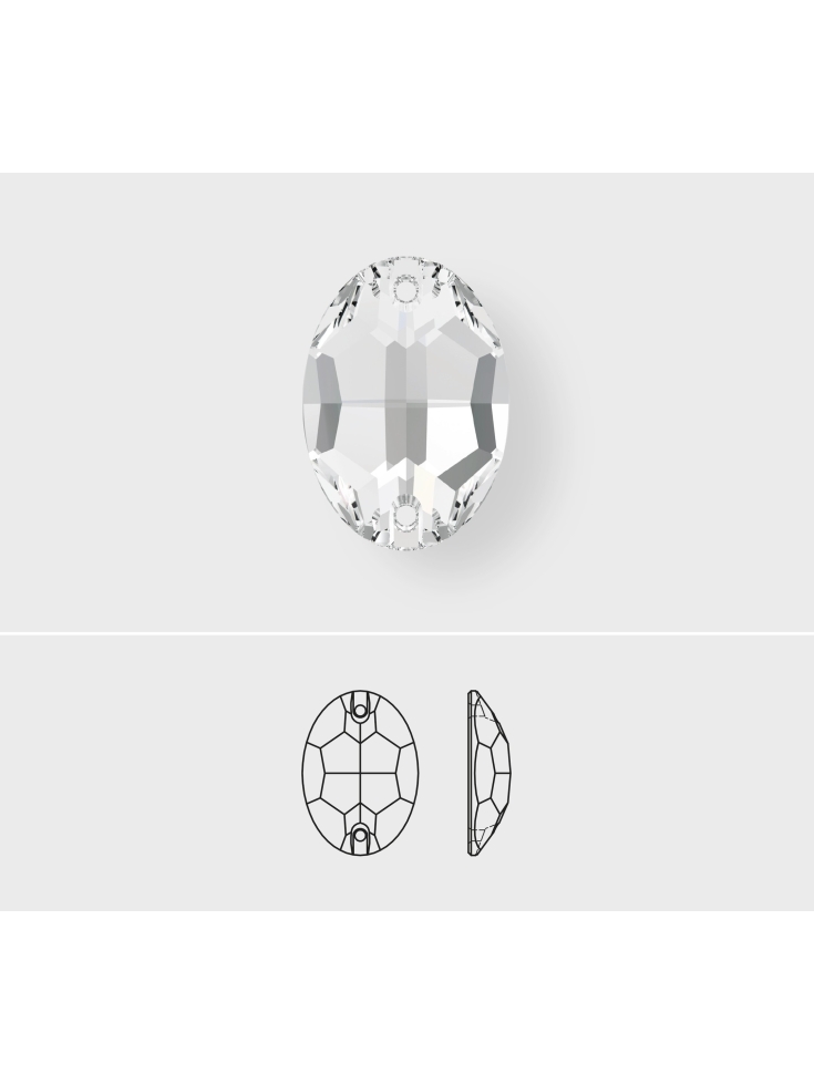 pierre à coudre ovale 10x7mm cr   Pierres à coudre & boutons Swarovski- 3