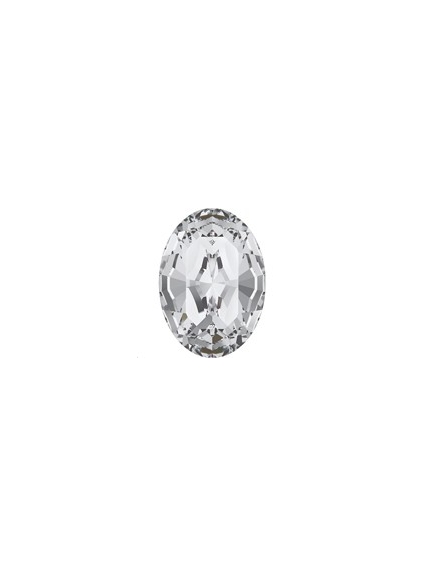 Cabochon oval10x8mm Crystal foiled 2