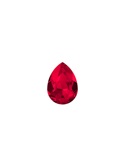 Goutte 14x 10mm scarlet foiled 2