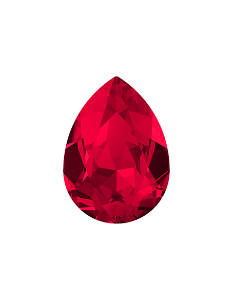 Goutte 14x 10mm scarlet foiled  Cabochons goutte 14X10mm- 2