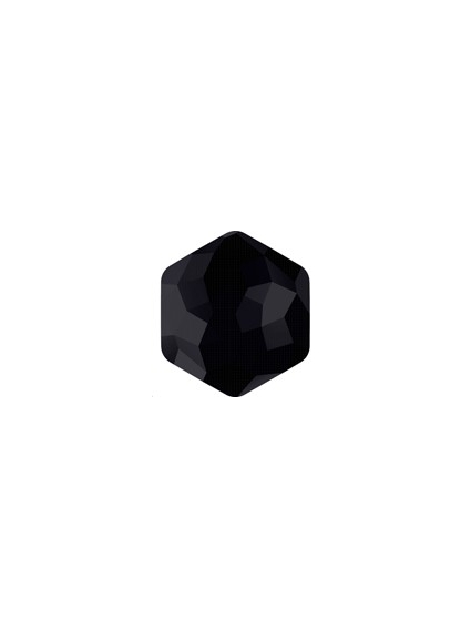 Fantasy hexagon 7,8x8,7mm jet 2