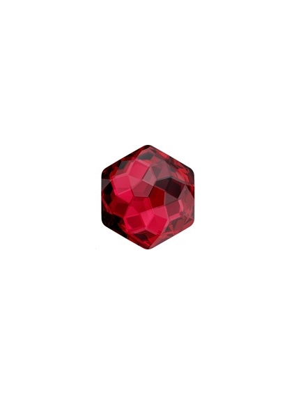 Fantasy hexagon 7,8x8,7mm scarlet 2