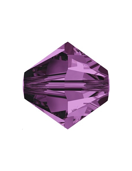 Lot bicônes 3 mm amethyst  Toupies 3mm Swarovski (5328/5301)- 2 Lot bicônes 3 mm amethyst  Toupies 3mm Swarovski (5328/5301)- 2