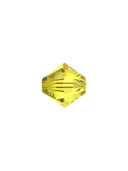 Lot bicônes 3 mm citrine  Toupies 3mm Swarovski (5328/5301)- 1