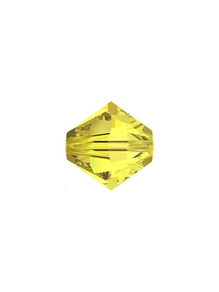 Lot bicônes 3 mm citrine  Toupies 3mm Swarovski (5328/5301)- 2