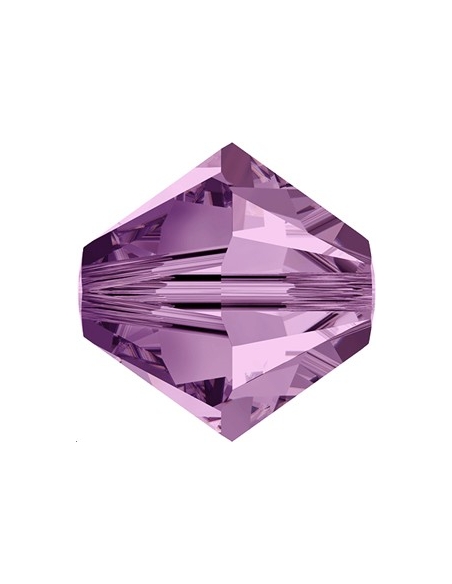 Lot bicônes 3 mm light amethyst  Toupies 3mm Swarovski (5328/5301)- 2 Lot bicônes 3 mm light amethyst  Toupies 3mm Swarovski (5328/5301)- 2