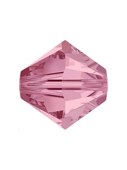Lot bicônes 3 mm light rose  Toupies 3mm Swarovski (5328/5301)- 1 2
