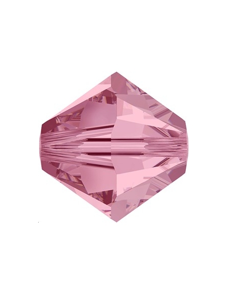 Lot bicônes 3 mm light rose  Toupies 3mm Swarovski (5328/5301)- 2