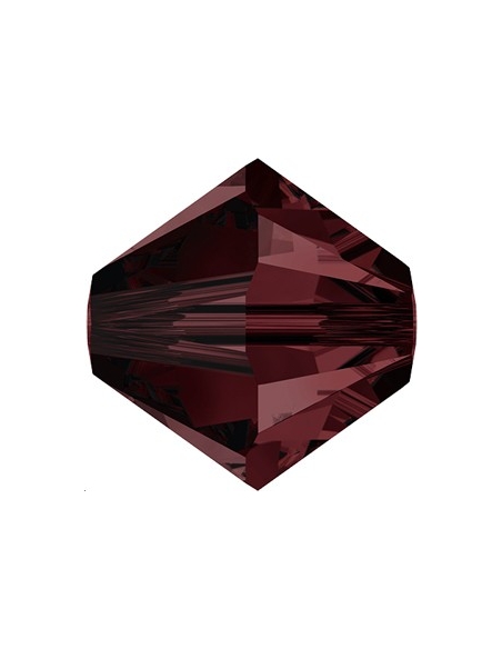 Lot bicônes 4 mm bugundy  Toupies 4mm couleurs simples (5301/5328)- 2 Lot bicônes 4 mm bugundy  Toupies 4mm couleurs simples (5301/5328)- 2