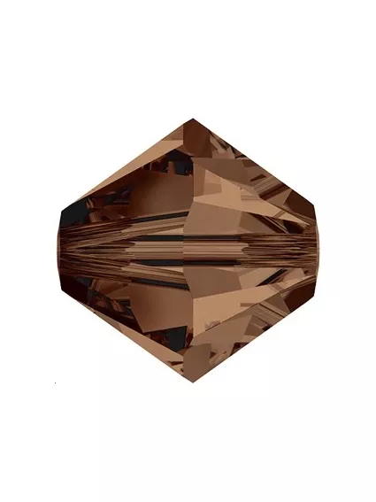 Lot bicônes 4 mm smoked topaz  Toupies 4mm couleurs simples (5301/5328)- 1 2