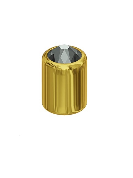 3D studs hematite / gold  Rivets 3D Studs (5400)- 1 2