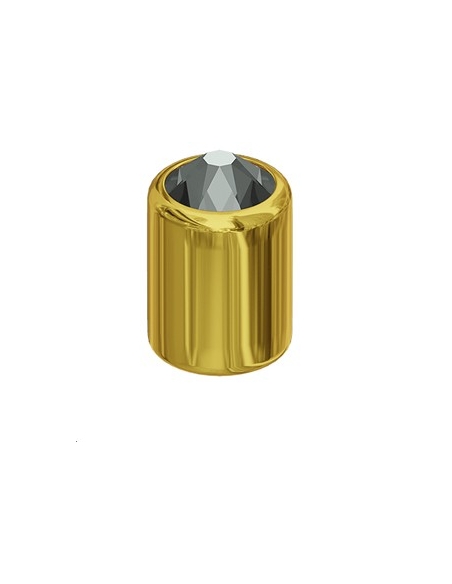 3D studs hematite / gold  Rivets 3D Studs (5400)- 2 3D studs hematite / gold  Rivets 3D Studs (5400)- 2