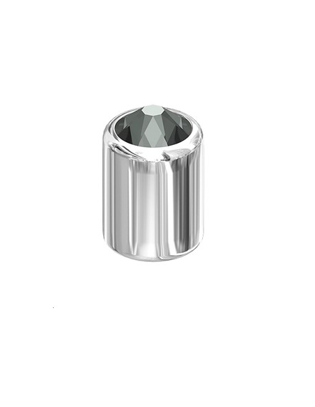 3D studs hematite / silver  Rivets 3D Studs (5400)- 2 3D studs hematite / silver  Rivets 3D Studs (5400)- 2