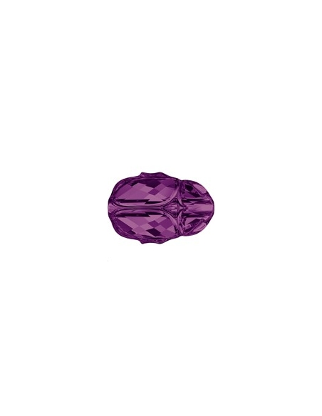 Scarab bead 12mm amethyst  Perles Scarabée Swarovski  (5728)- 1