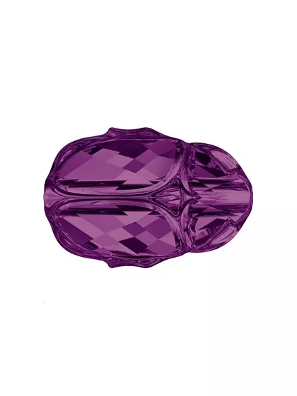 Scarab bead 12mm amethyst  Perles Scarabée Swarovski  (5728)- 1 2