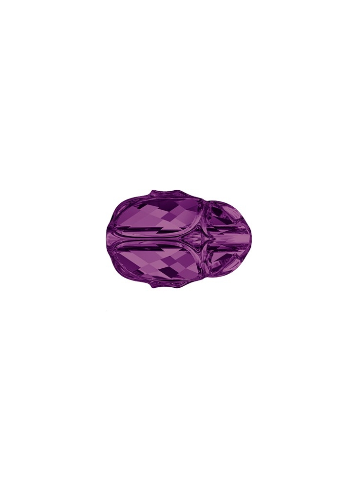 Scarab bead 12mm amethyst  Perles Scarabée Swarovski  (5728)- 2
