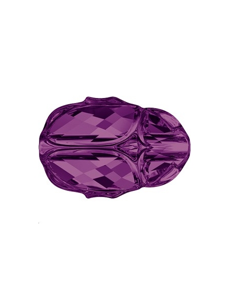 Scarab bead 12mm amethyst  Perles Scarabée Swarovski  (5728)- 2