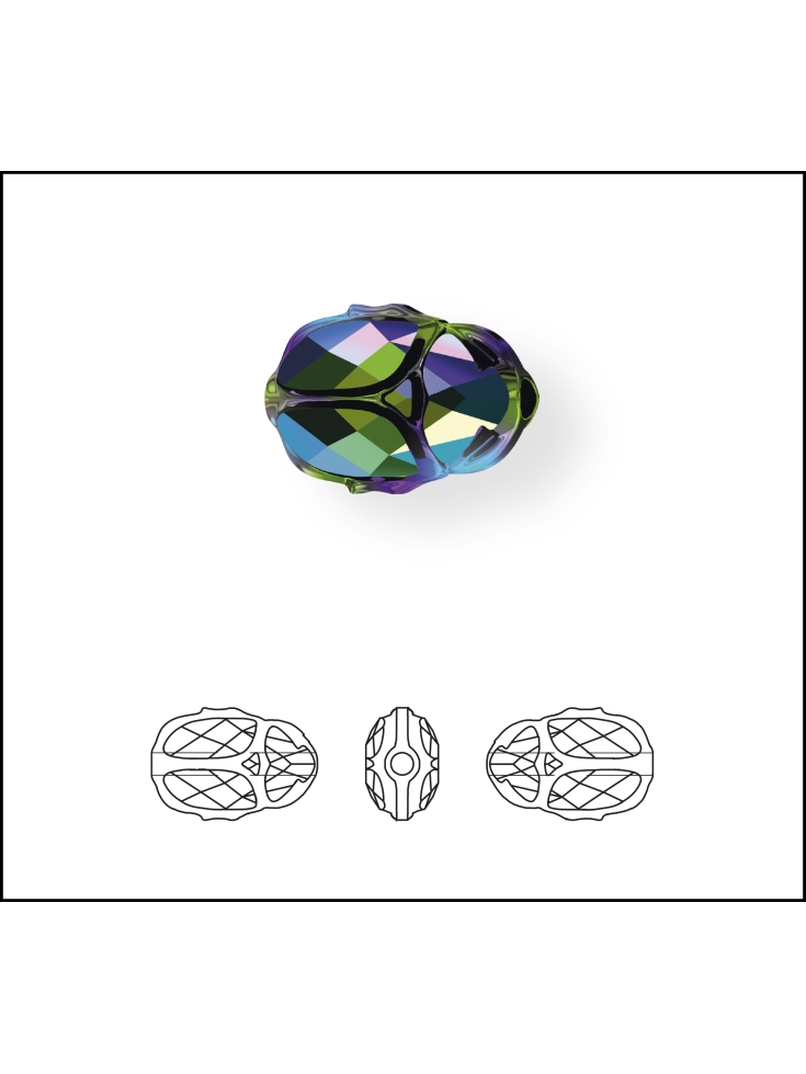 Scarab bead 12mm amethyst  Perles Scarabée Swarovski  (5728)- 3