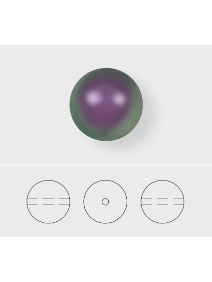 Nacre 10mm gros trou dark grey  Perles nacrées 10mm trou large- 3