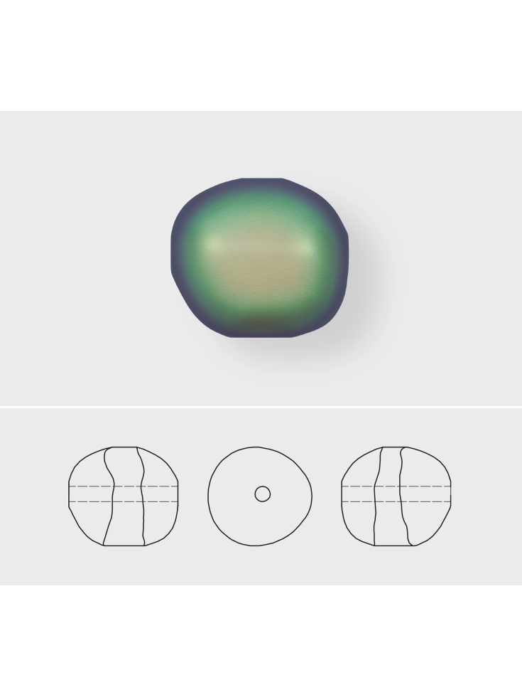 NACRE BAROQUE 6mm cream rose pearl  Perles nacrées baroque Swarovski (5058)- 3