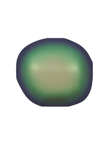 Perle baroque nacrée 8mm scaragreen  Perles nacrées baroque Swarovski (5058)- 1 2