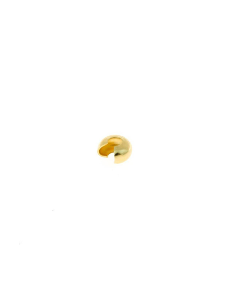 Embout coquille petit format 2.5 mm doré  Embouts cordons & chaînes- 2