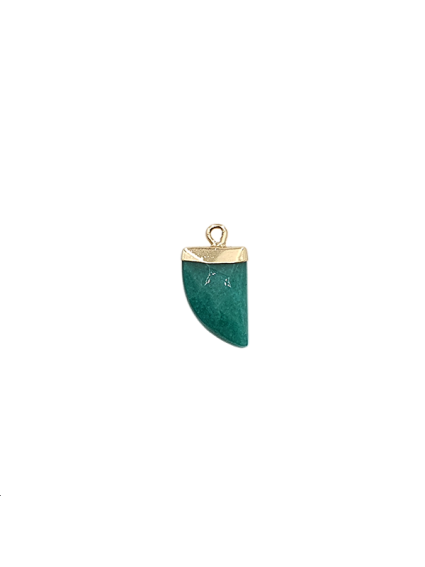 Pendentif dent Agate verte11x17mm  Les pendentifs en pierre Fine- 2 2