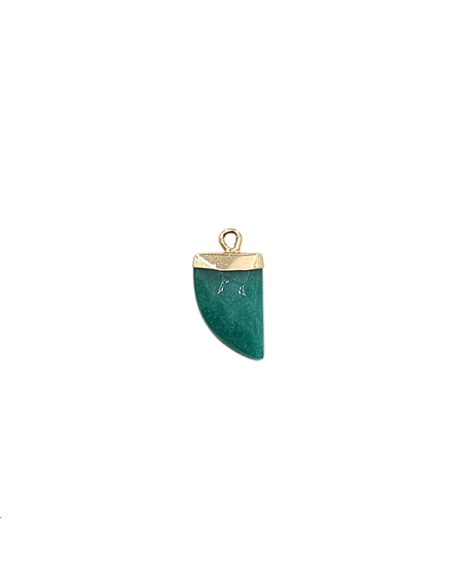 Pendentif dent Agate verte11x17mm  Les pendentifs en pierre Fine- 1 Pendentif dent Agate verte11x17mm  Les pendentifs en pierre Fine- 1