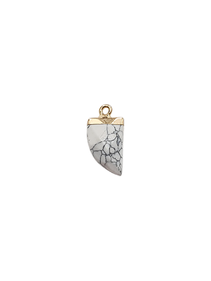 Pendentif Howlite blanche 11x17mm  Les pendentifs en pierre Fine- 2 2