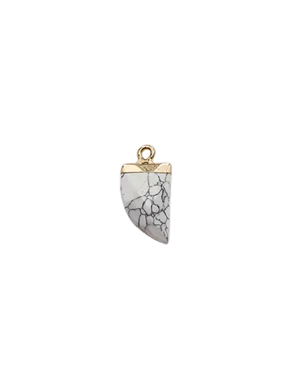 Pendentif Howlite blanche 11x17mm  Les pendentifs en pierre Fine- 2 2