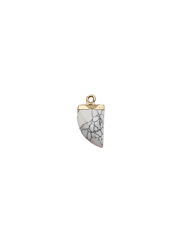 Pendentif Howlite blanche 11x17mm  Les pendentifs en pierre Fine- 1