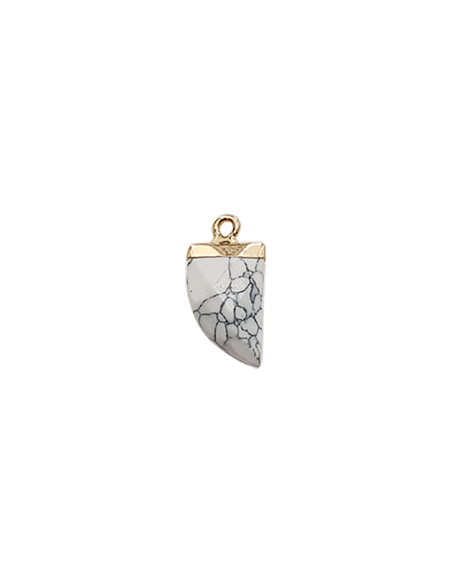 Pendentif Howlite blanche 11x17mm  Les pendentifs en pierre Fine- 1