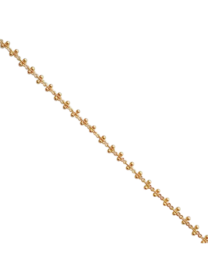 Chaîne fine perlée haut et bas doré  Chaines- 1